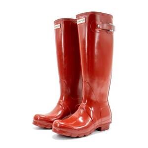 NEW HUNTER women's original tall gloss rain boot in military red